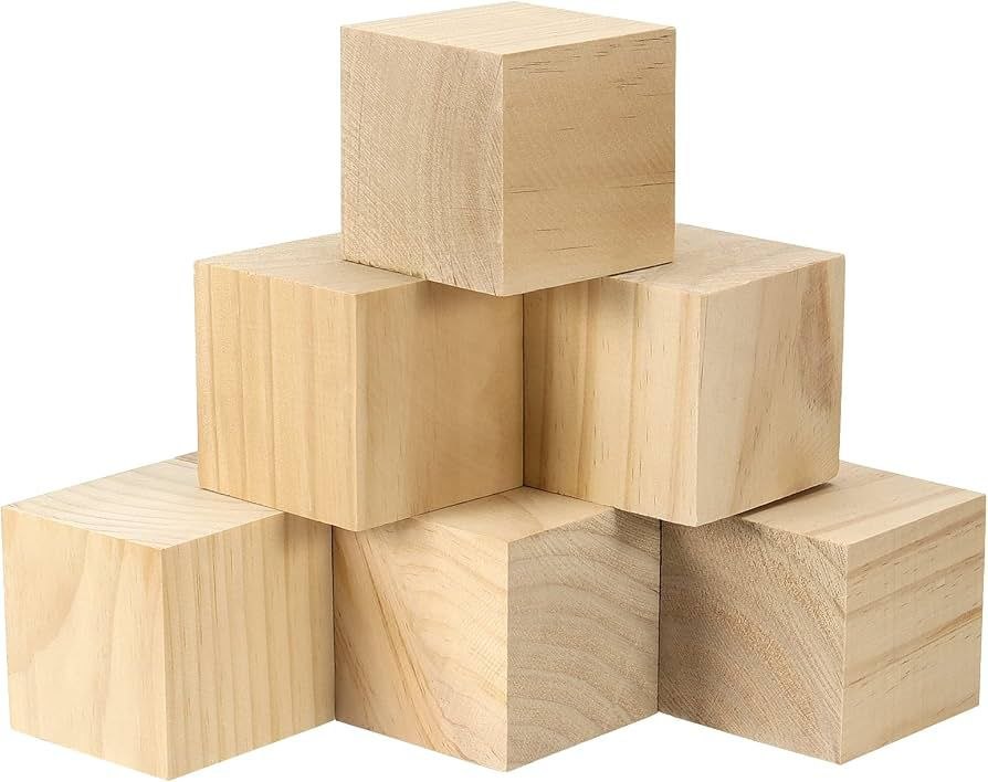Cubos de madera 2,5 cm x 2,5 cm